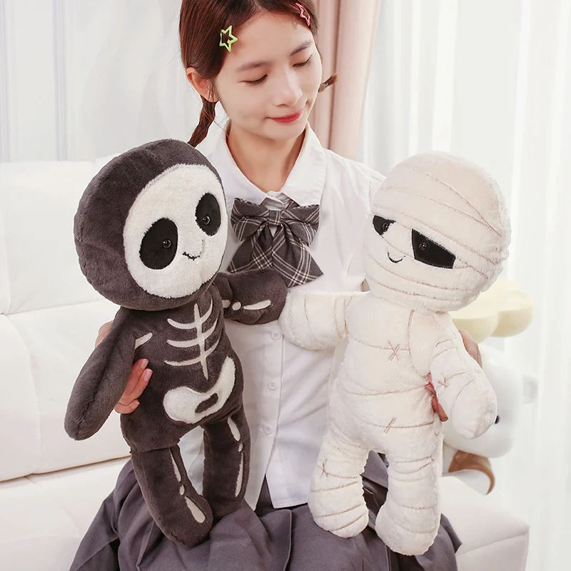 20-45 Cm Leuke Cartoon Halloween Knuffels Skelet Mummie Poppen Zachte Knuffels Voor Kinderen Halloween Decor party Creatieve Gift