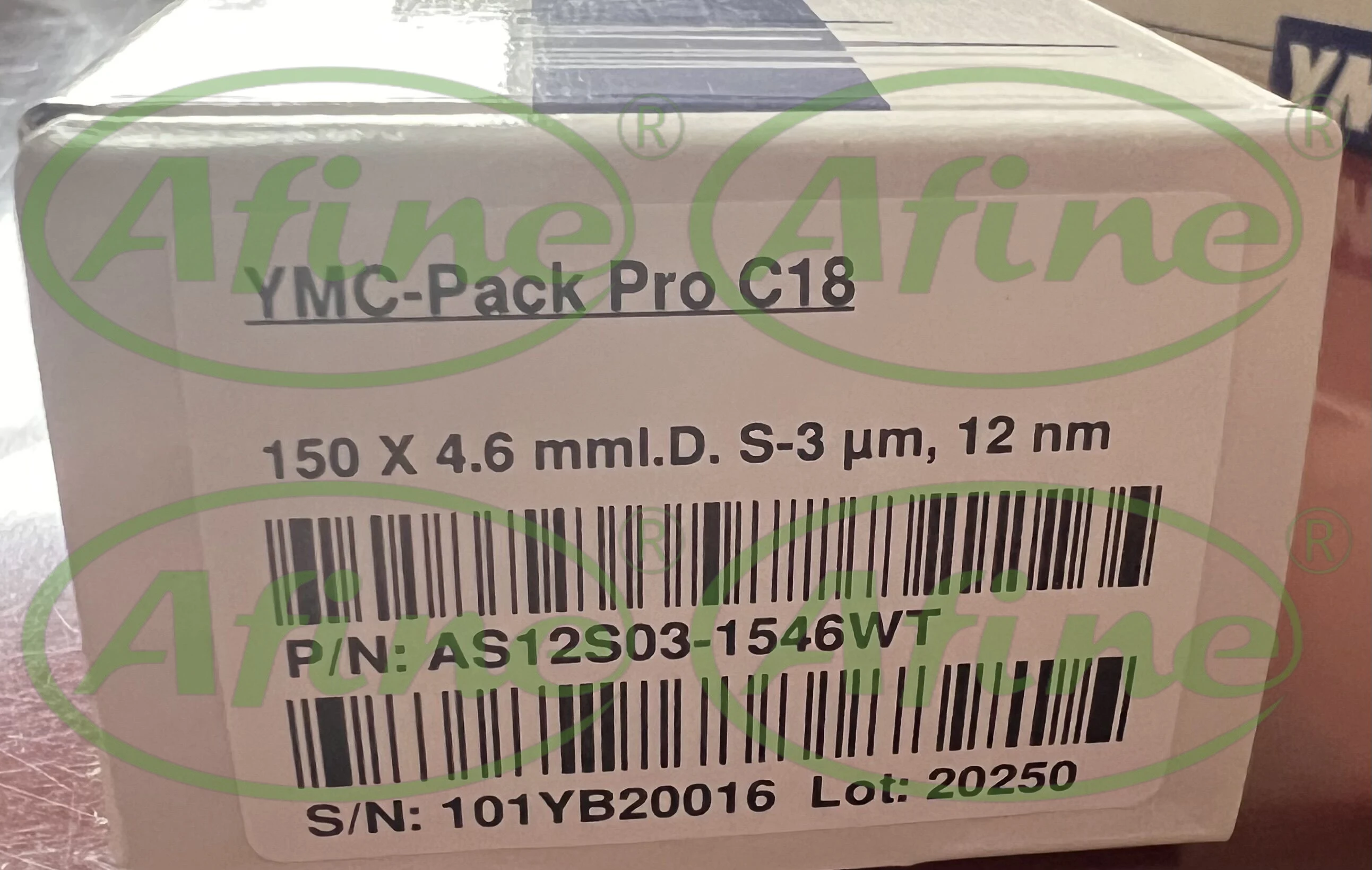 

AFINE YMC 3 µm PACK PRO C18 Column: AS12S03-1546WT F (150 x 4.6 mm); AS12S03-2546WT F (250 x 4.6 mm)