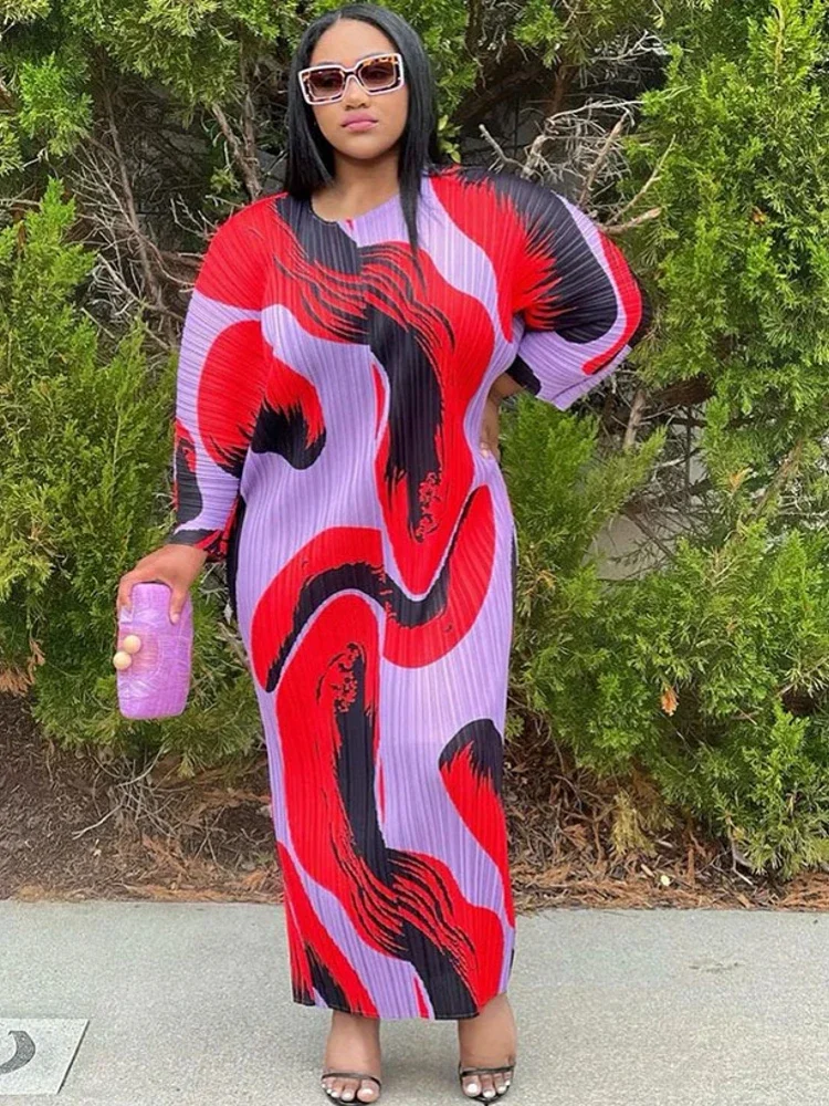 African Dresses For Women Spring Autumn Africa Clothing 3/4 Sleeve Dress Sexy V-Neck Perspective Slim Dress Office Lady Party
