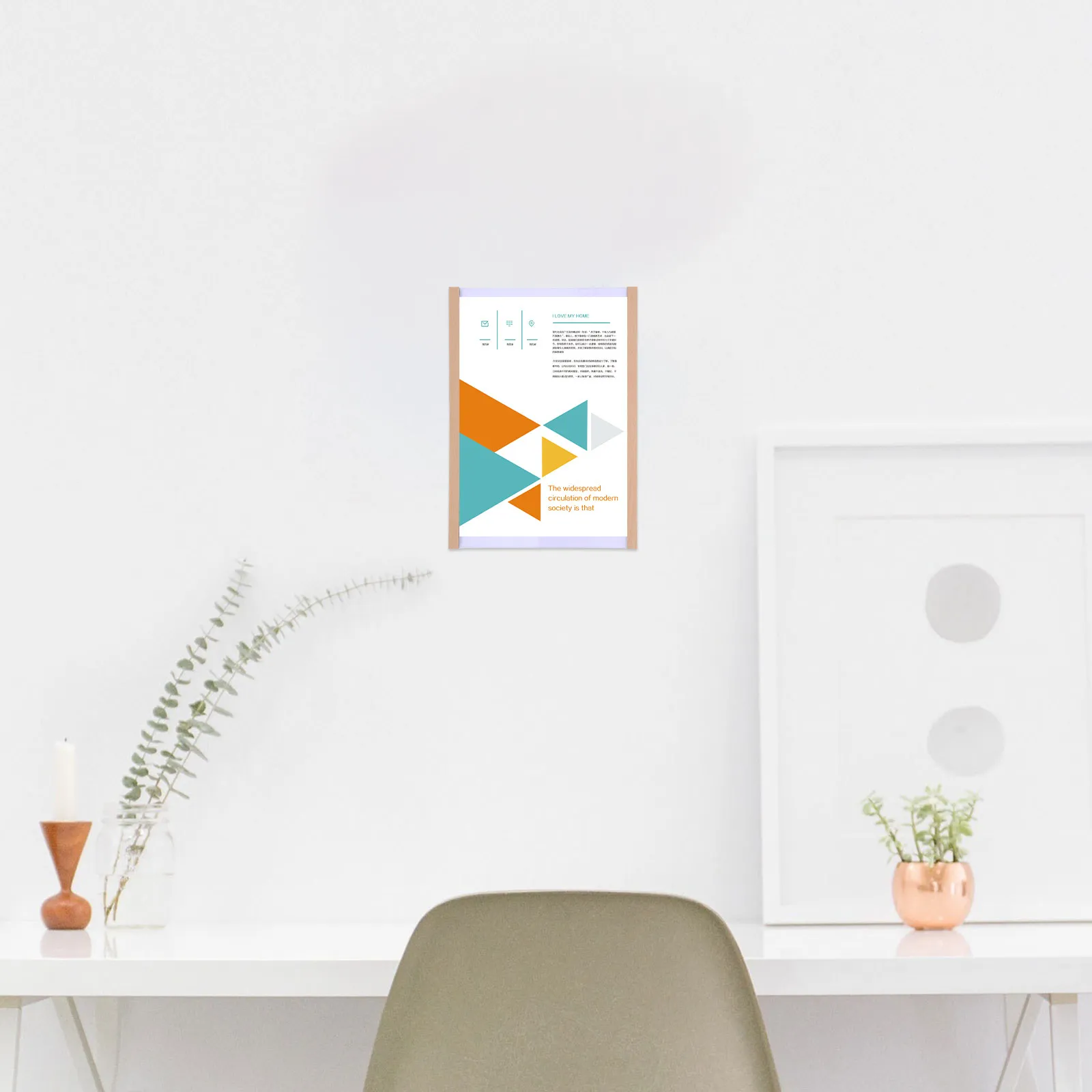Frameless Magnetic Poster Frame Acrylic Wall Mounted Display Board Easy Front Opening Secure Grip for Schools Banks Hotels