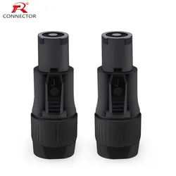 1pc New Waterproof IP65 PowerCON Connector Male Plug&Female Jack NAC3FX-W NAC3MX-W PA66 Material IP65 Grade Waterproof Black