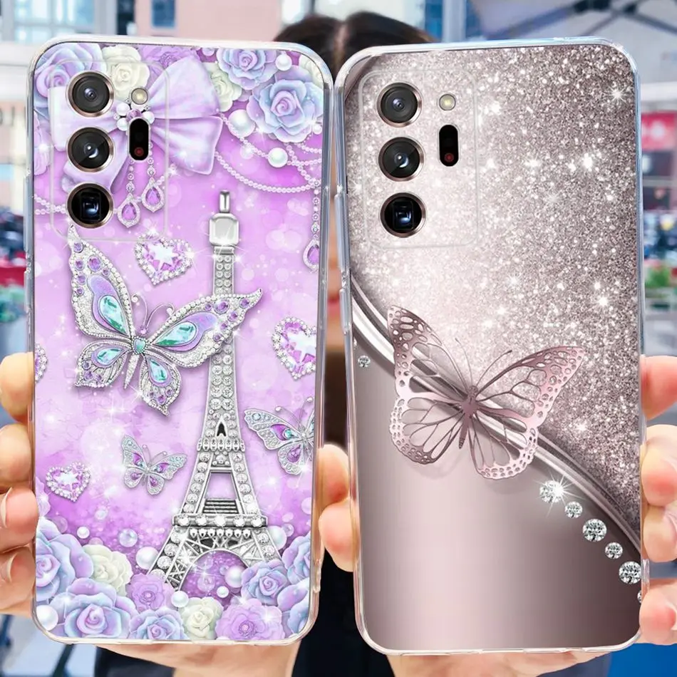 For Samsung Galaxy Note 20 Ultra Phone Case Samsung Note20 20Ultra 5G Fashion Pattern Soft Silicone Clear TPU Back Cover