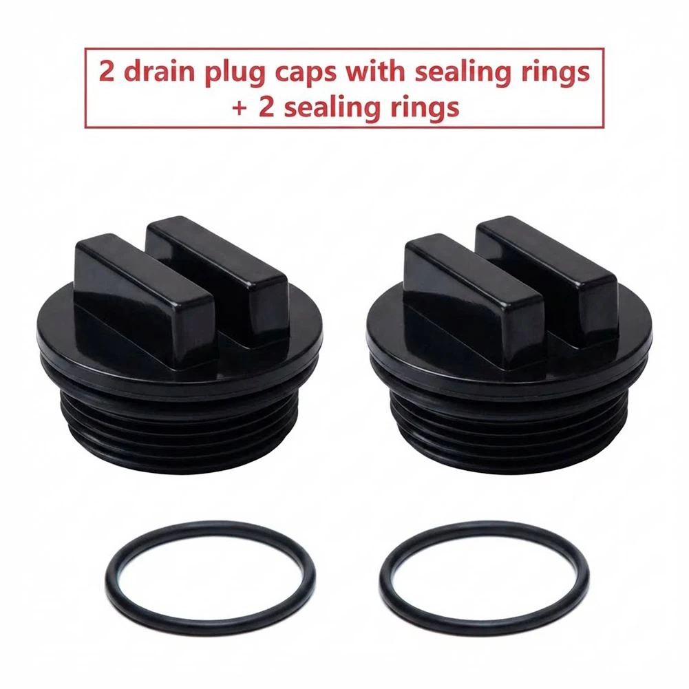 Tapón de drenaje para filtro de piscina, roscado, negro, 1-1/2'', tapón de invierno para SP1022CBLK 86202000 190030 27001-0022 con junta tórica, 2 uds.