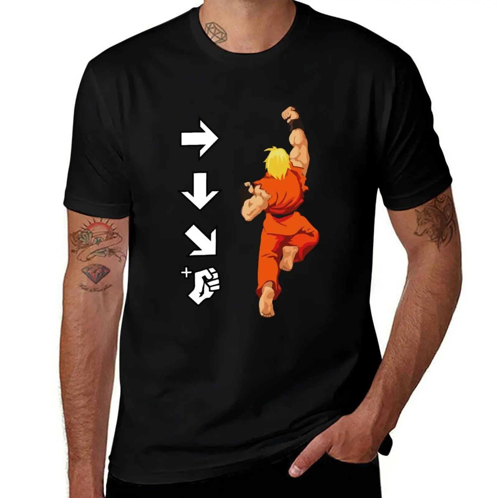 Camiseta Shoryuken, camisetas con estampados, camisetas de diseñador para hombre, paquete de Camiseta de algodón