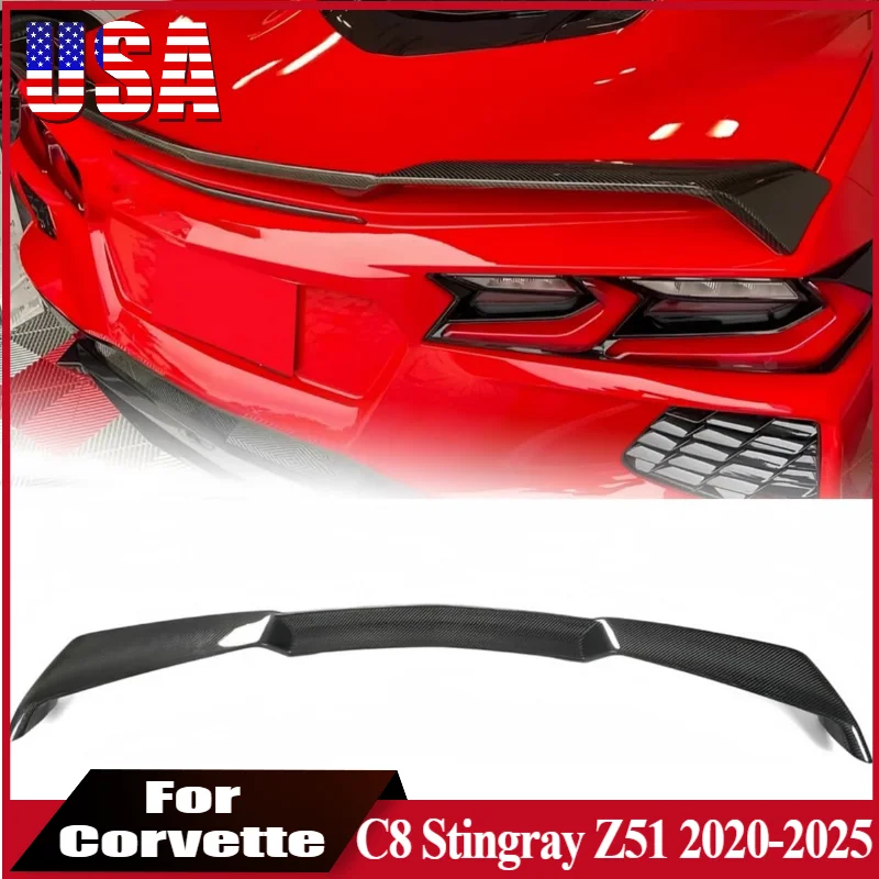 

Spoiler Wing For Chevrolet Corvette C8 Stingray Z51 2020-2025 Car Rear Trunk Tail Wing Lid Spoiler Lip Body Kit Tuning