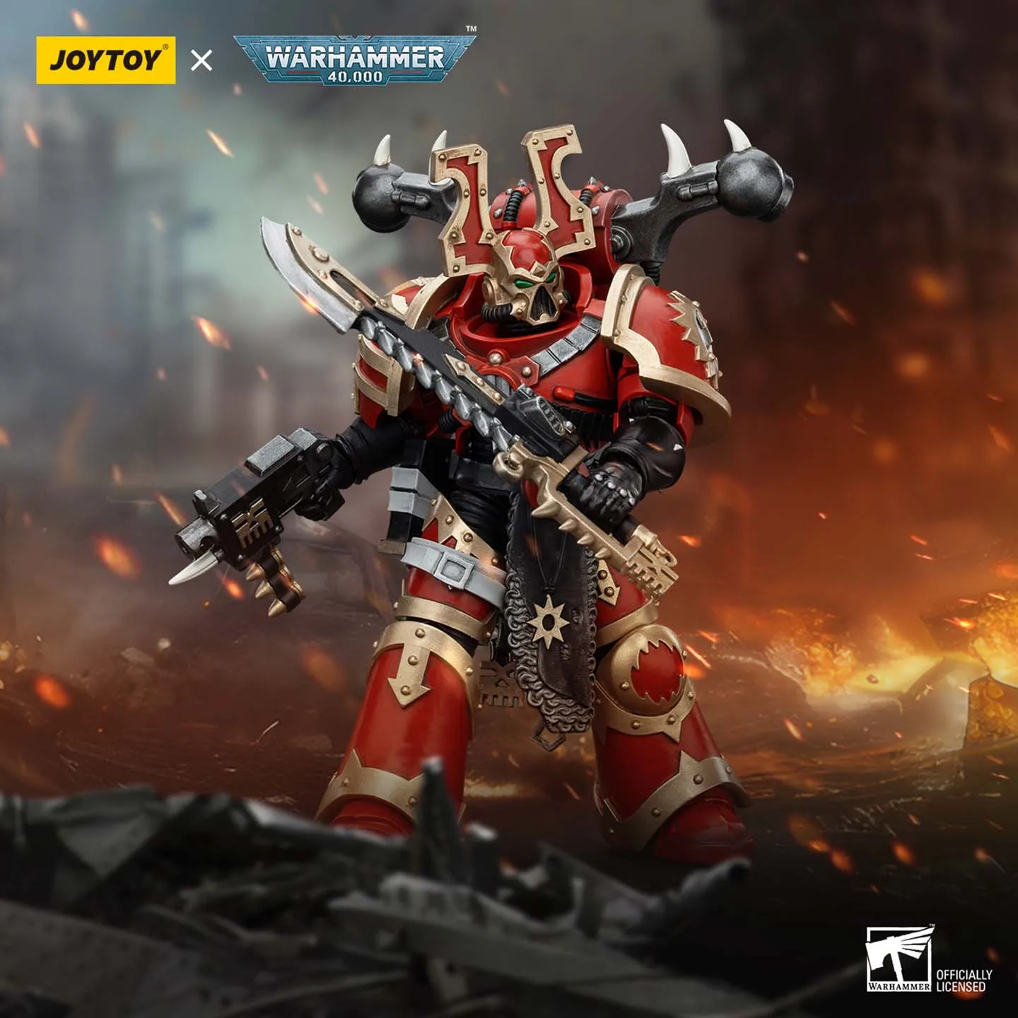 

JOYTOY Dark Source Warhammer 40k Swallower JT00577 Терор Берсеркер Модель Play Handpiece Мобильный солдат Игрушечная модель 1:18 Наконечник