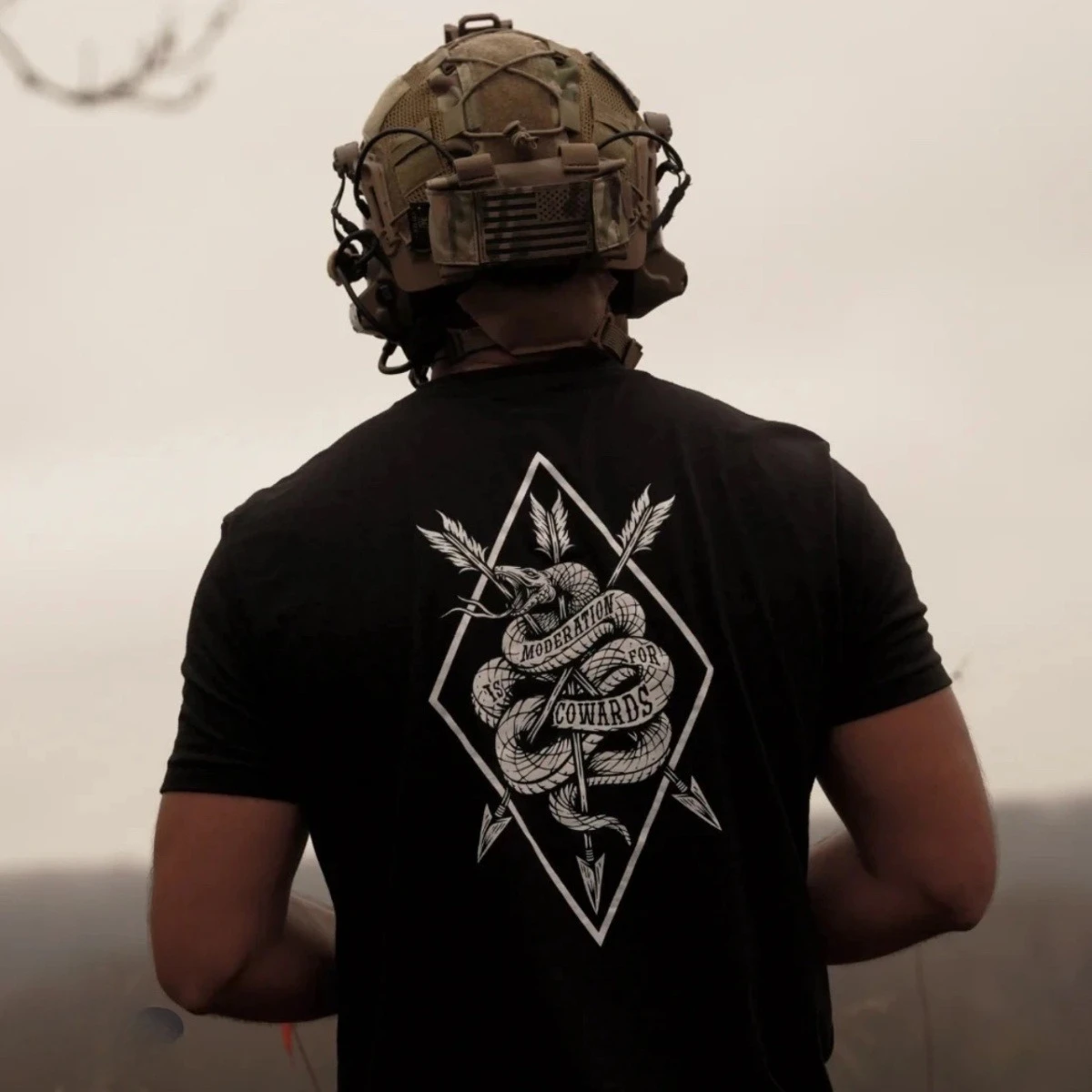 Summer New Military Wind Snake Year Limited Surround Compression Round Neck Short Sleeve T-shirt Round Neck Loose Top