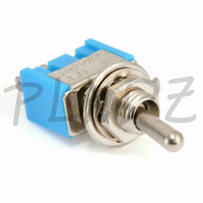 2-10pcs/LOT MTS101 Blue Mini MTS-101 2 Pin SPDT ON-OFF AC125V/6A Miniature Toggle Switches