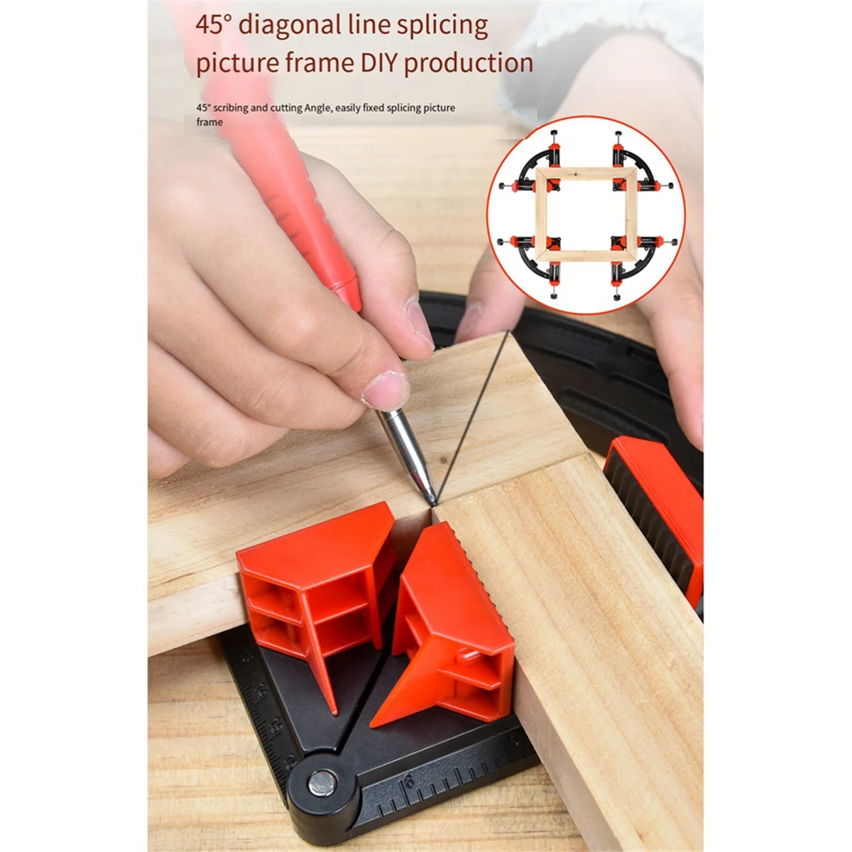 Woodworking Angle Clamp 30-90 Degrees Adjustable Home Right-Angle Fixing Tool Right-Angle Clamp image 3