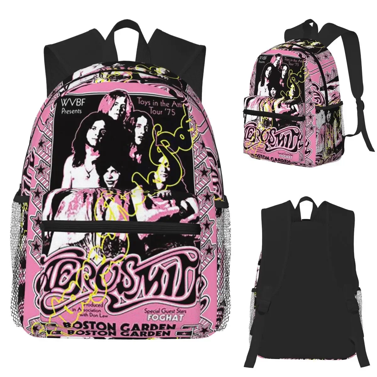 Est.1970 Music Rock Band Aerosmith Student Backpack School Bag Hiking Travel Daypack for Boys Girls Fashion Bookbag Shoulder Bag