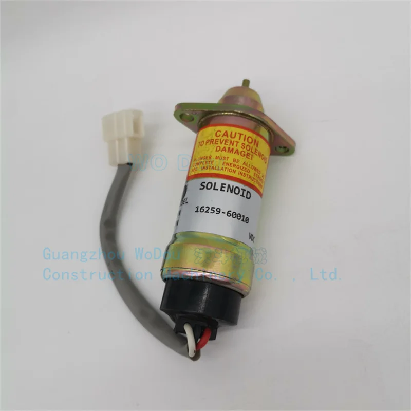 

New Fuel engine stop shutoff Solenoid 16259-60010 MV1-48 12v for Kubota D1105 V1505 Hitachi TW150DHB TW150VTR TW190 TW S426TDHB