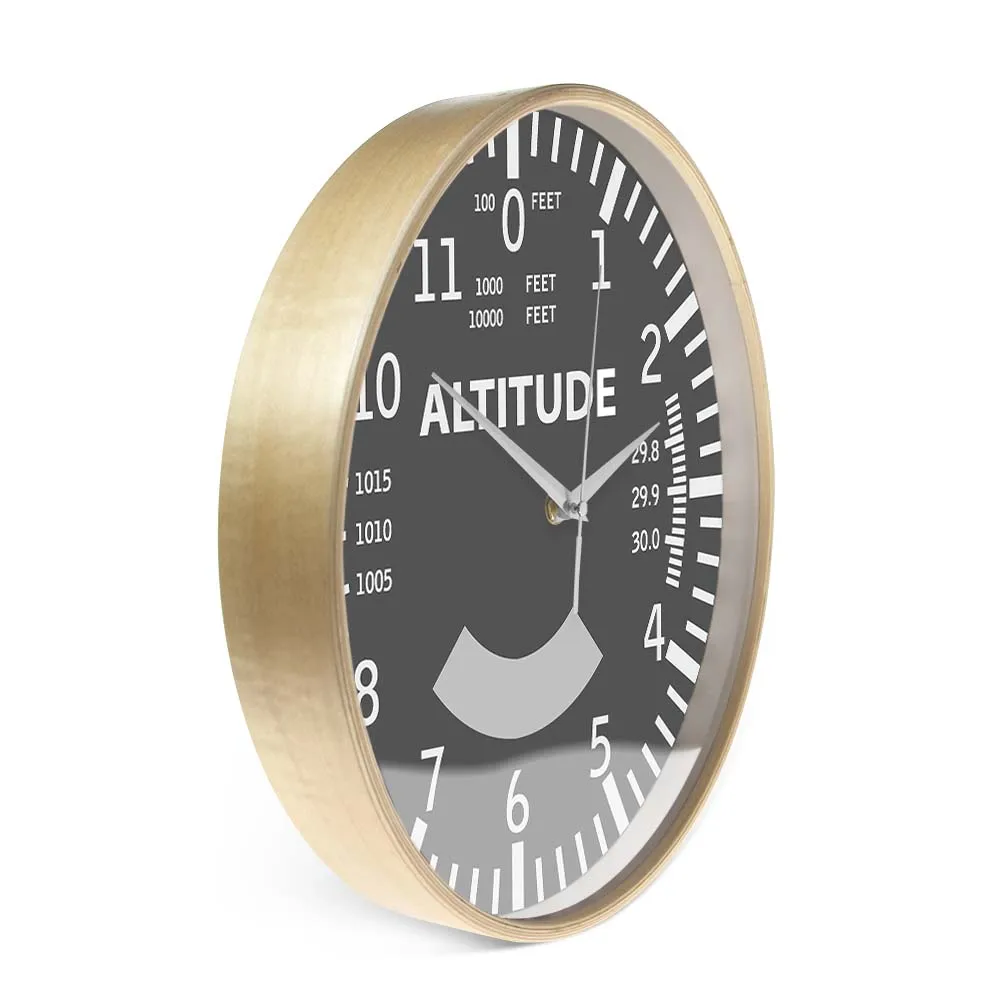 Orologio da parete altimetro ispirato all\'aviazione classica orologio da parete per soggiorno piloti decorazioni per la casa aviatore orologio da