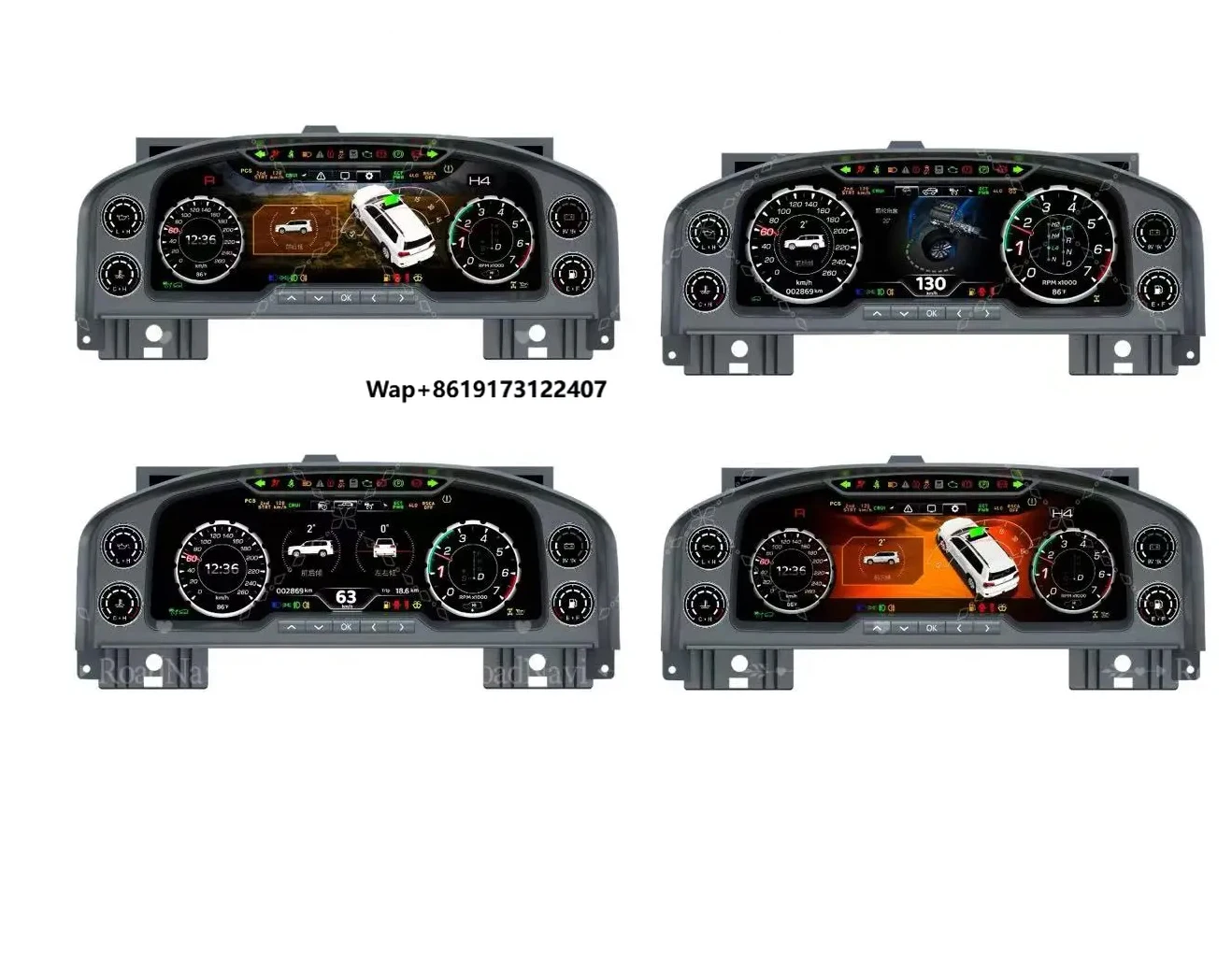 لوحة أدوات LCD 12.3 بوصة مع Carplay لـ LC100 03-07 LX470 عداد السرعة الرقمي التلقائي قمرة القيادة الافتراضية #1