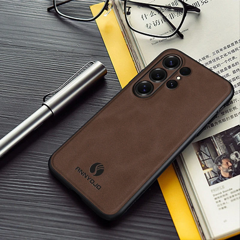 PU Leather Phone Case for Samsung Galaxy S26 S25 S24 S23 Ultra Plus FE Edge A17 A07 A56 A36 Cover Shockproof Full Camera Shell