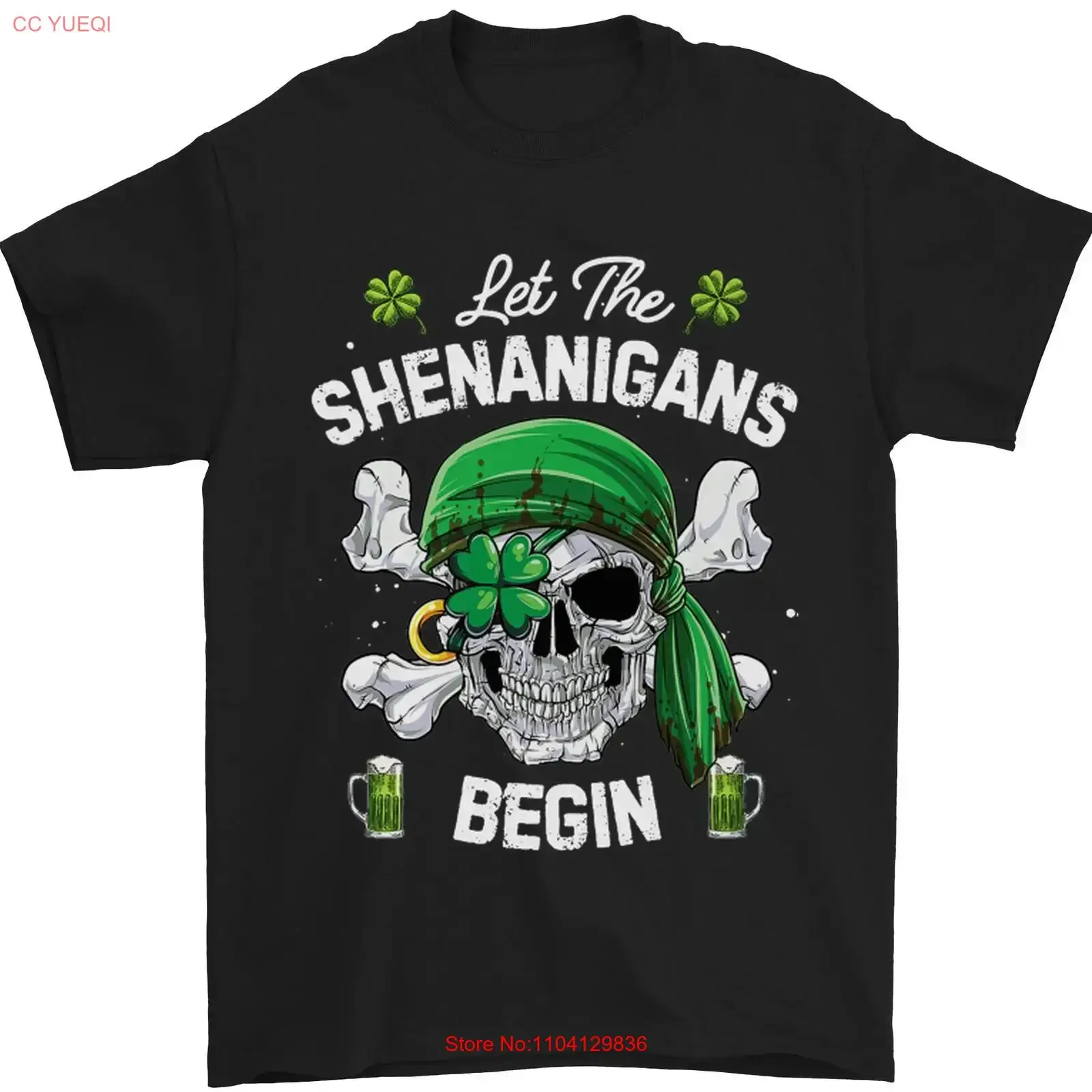 St Patricks Day Let the Shenanigans Begin Mens T Shirt 100 Cotton vintage Washed fashion Stretched homme Breathable