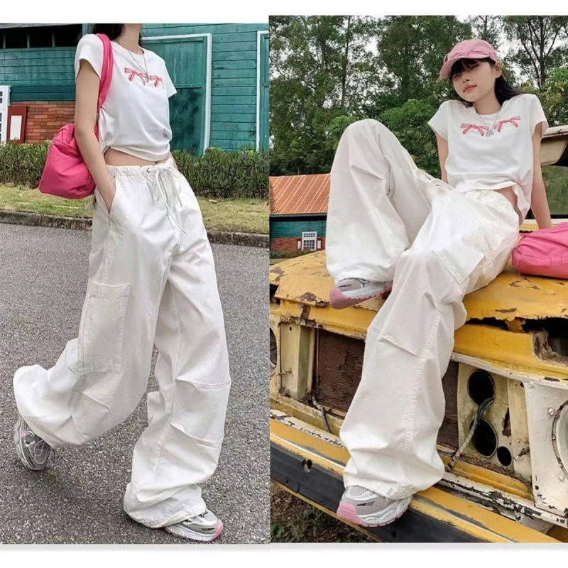 Pantalon Cargo pour femmes, fermeture éclair, coupe droite, en coton, élégant, urbain, Social, Anti-rides, confortable pour le bureau professionnel OL