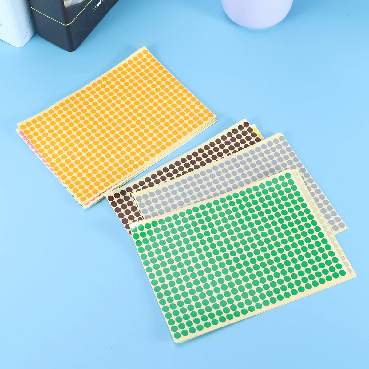 16Pcs 6Mm Bright Color Circle Dot Labels Color Coding Stickers for Books Dvds Organization Sticker Dots Circle Dot Labels