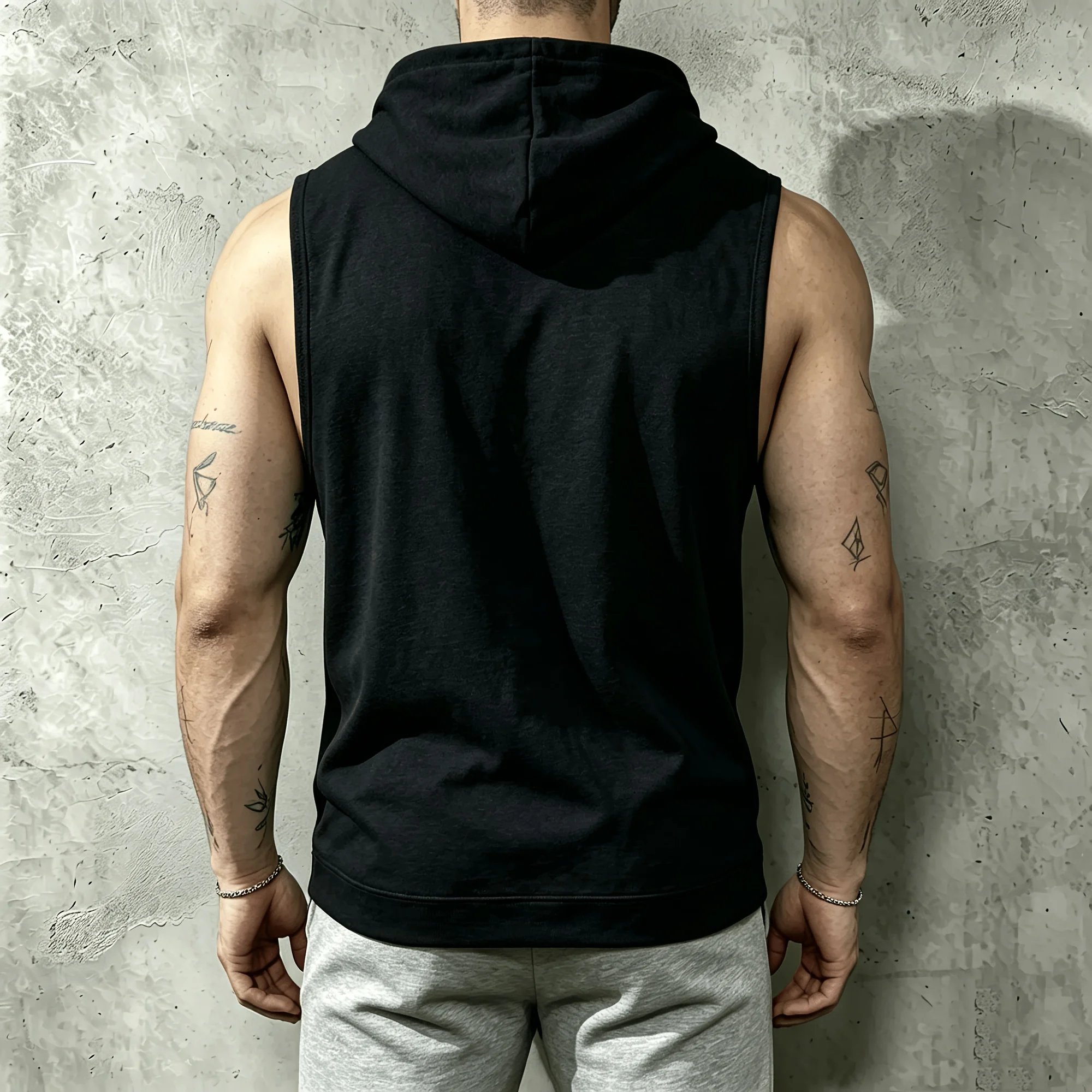 Modischer ärmelloser Kapuzenpu – Men'S Fashion Easter Bewertung und Preis