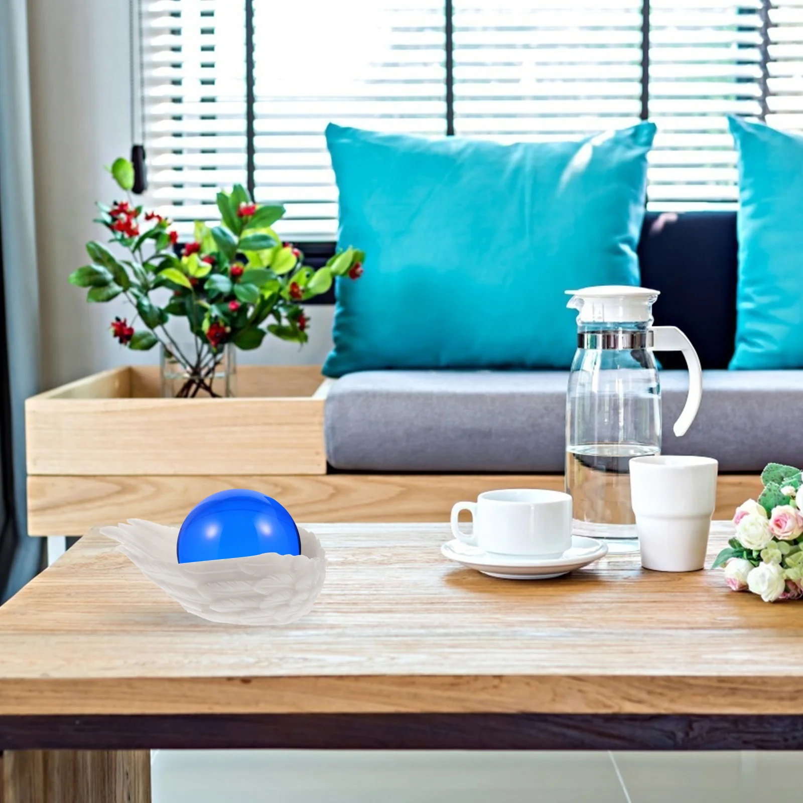 

Wing-Shaped Crystal Ball Stand Resin Craft Decorative Base Home Office Desktop Display Holder Crystal Sphere Holder