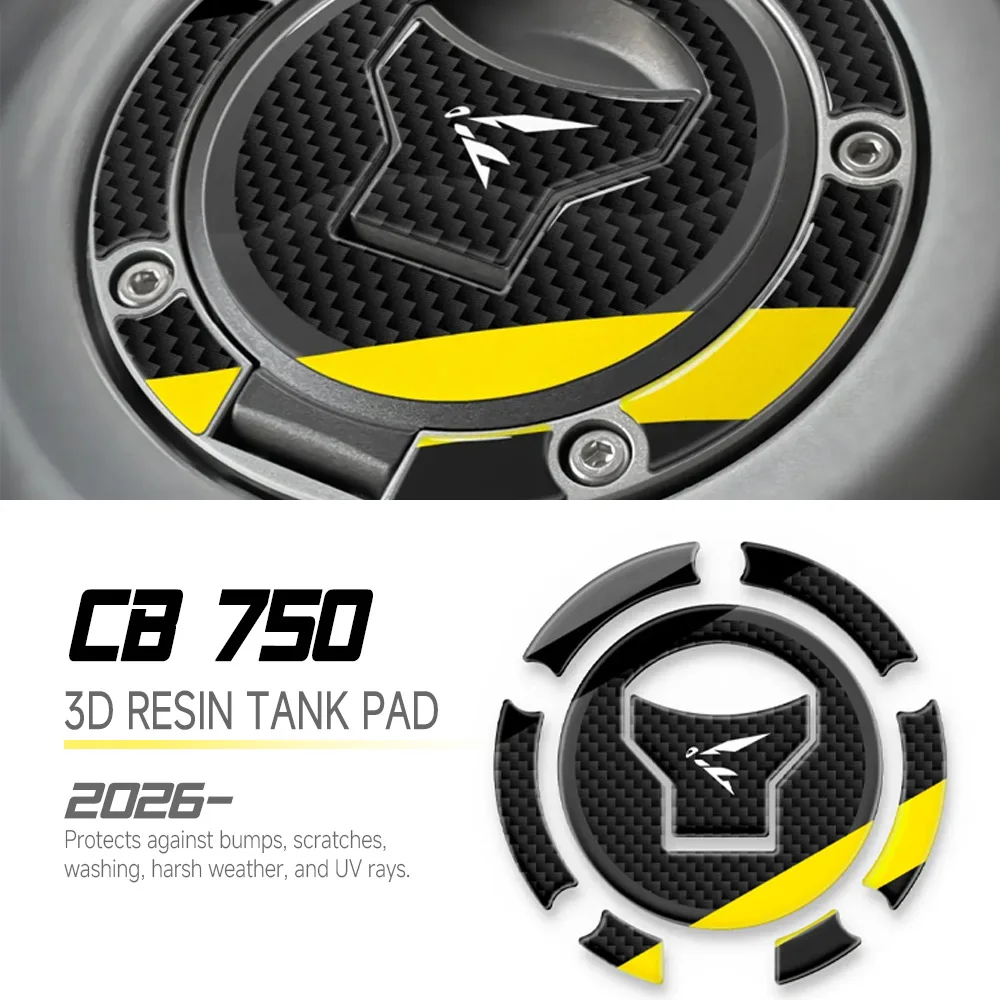 For CB750 Hornet 2025 CB 750 2026 Motorcycle Accessories 3D Resin Decal Kit Fuel Cap Protection