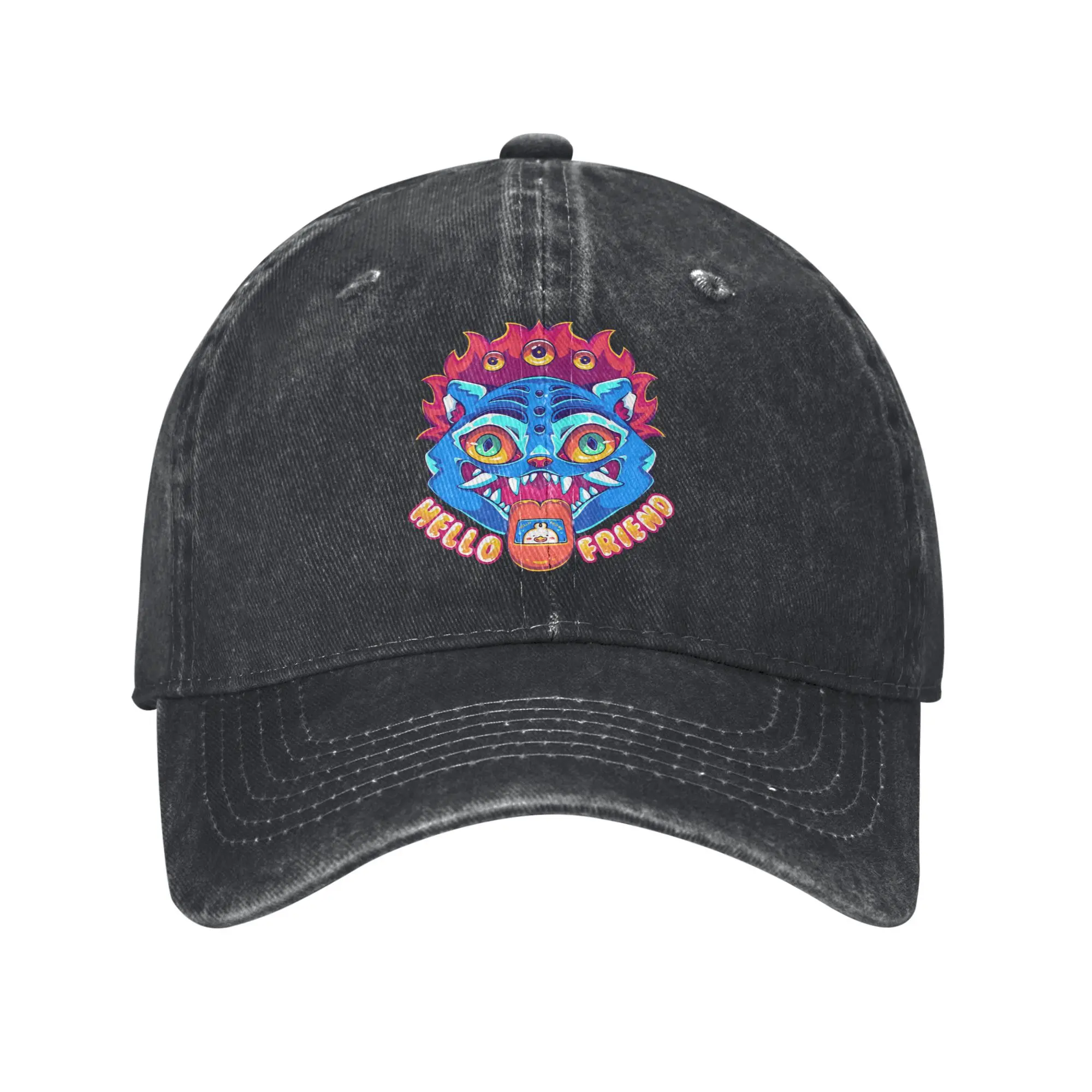 

KPop Demon Hunters Huntrix Tiger Printed Cap For Unisex Cotton Trucker Hat Causal Wear Baseball Cap Adjustable