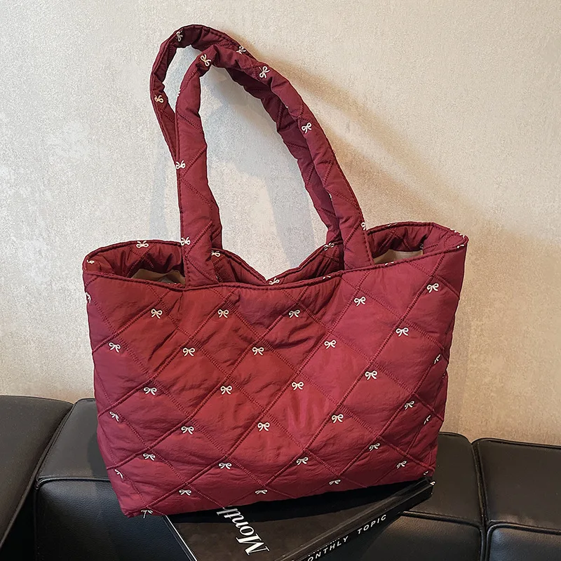Canvas Slouchy Tote Bag for Women College Commute Shoulder Casual Autumn Winter 5 Colors Lazy Style Purse