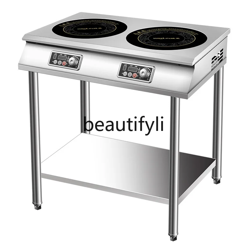 Vertical Clay Pot Stove Induction Cooker Commercial High Power 2-8 Burners Round 220V Customizable