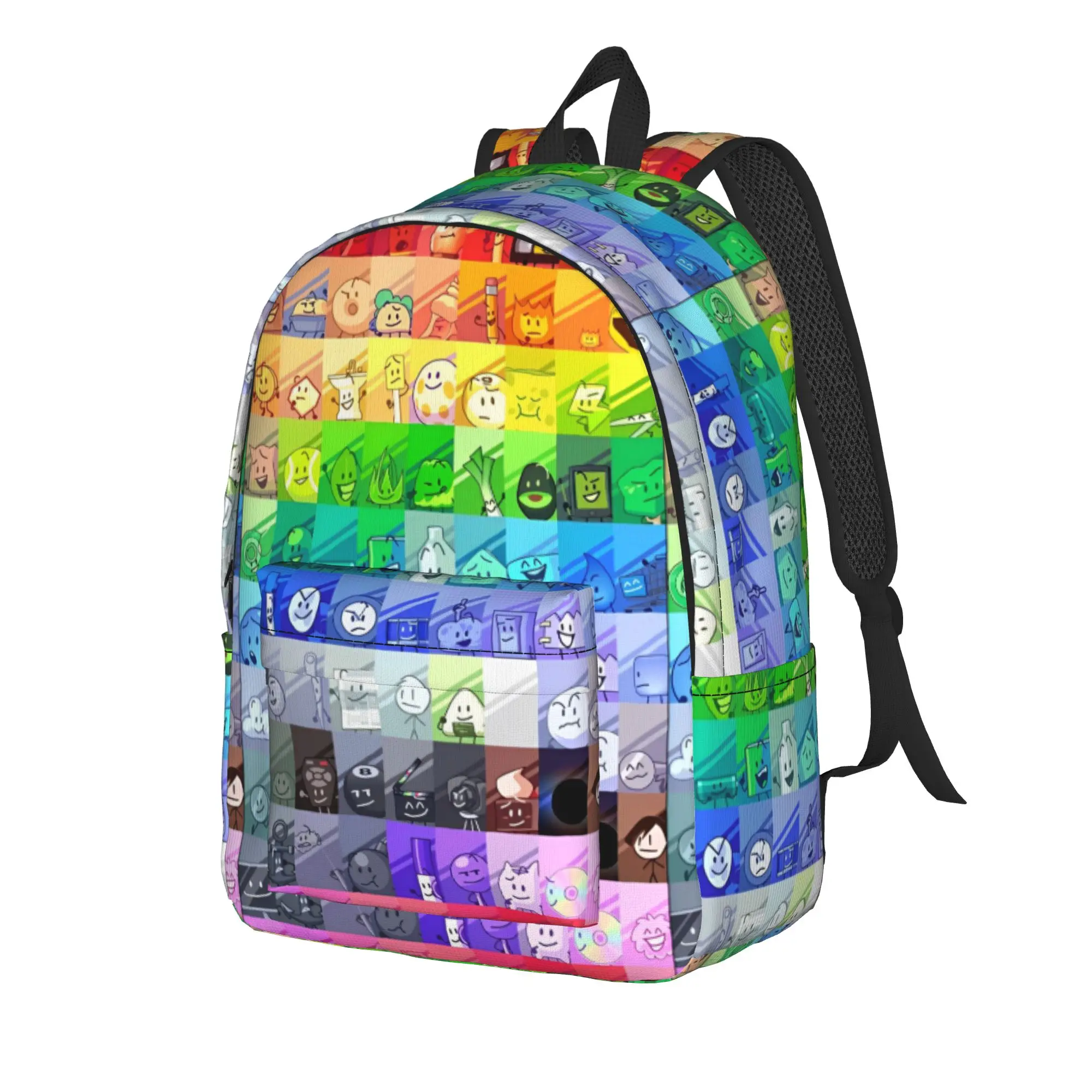 BFDI Cartoon Teenage Backpack Durable Student Business Battle for Dream Island Daypack for Men Women Laptop Canvas Bags