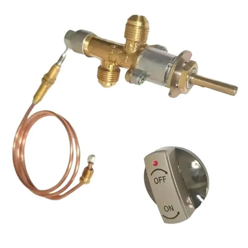 【ALLOWANCE】Easy Assembly Propane Pit Gas Control Adapter Regulator Hose 60Cm Thermocouple Flexible Low Working Pressure