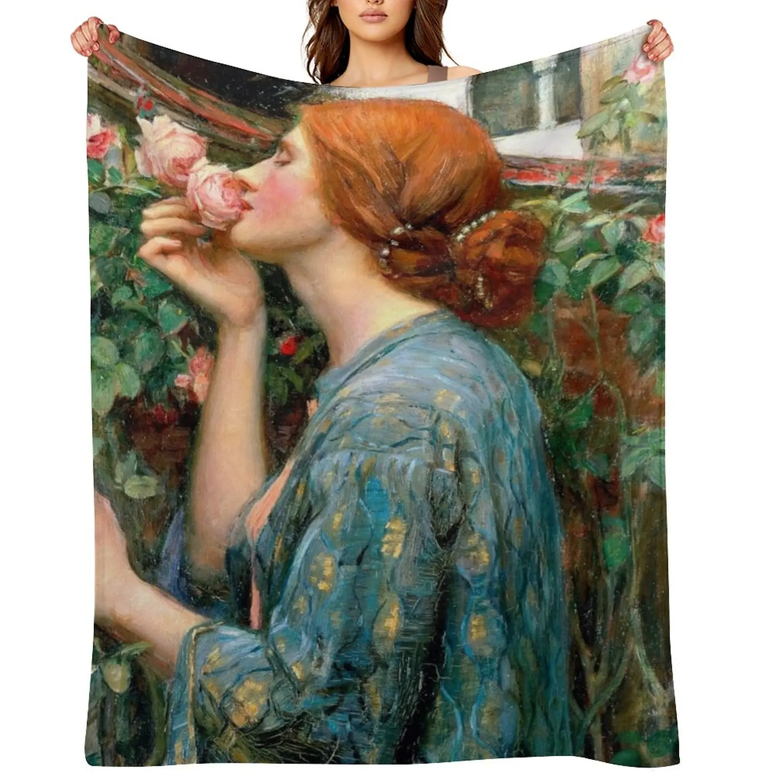 

The Soul of the Rose - John William Waterhouse Throw Blanket Custom Flannels Plaid Multi-Purpose Blankets
