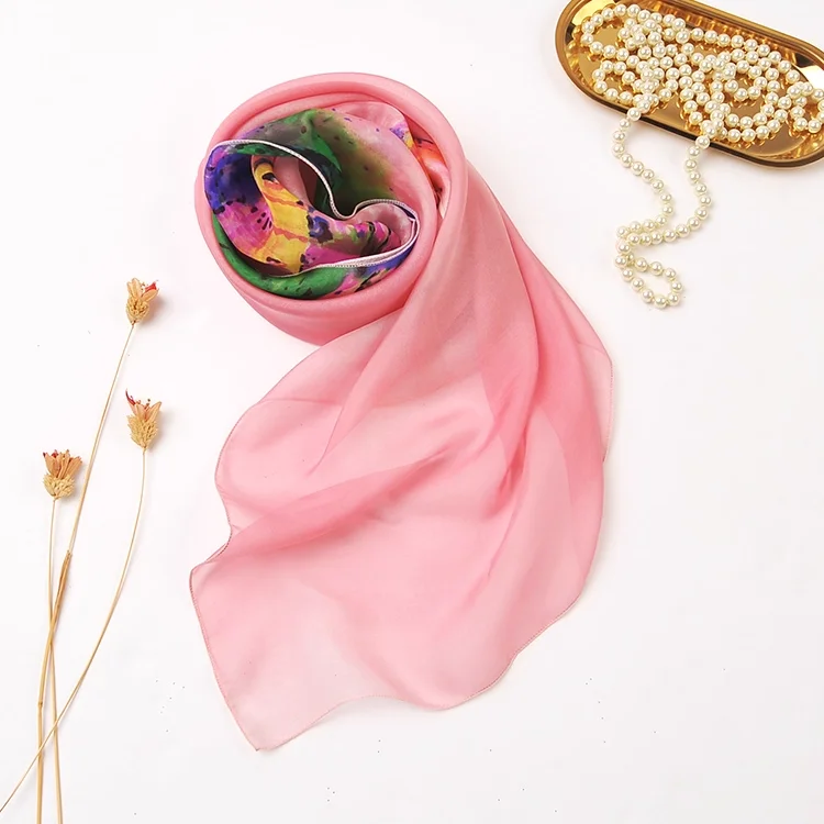 Enianechu Ethnic Silk Scarf 100% Silk Square Scarves Women Autumn Bohemian Print Scarf Luxury Brand Scarf Beach Accessories