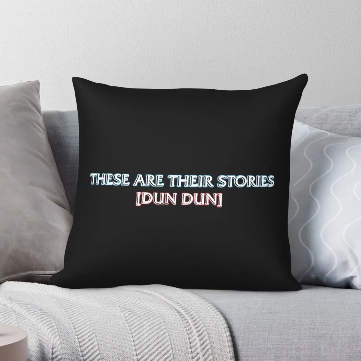 Law & Order Dun Dun Square Pillowcase Polyester Linen Velvet Pattern Zip Decor Home Cushion Cover
