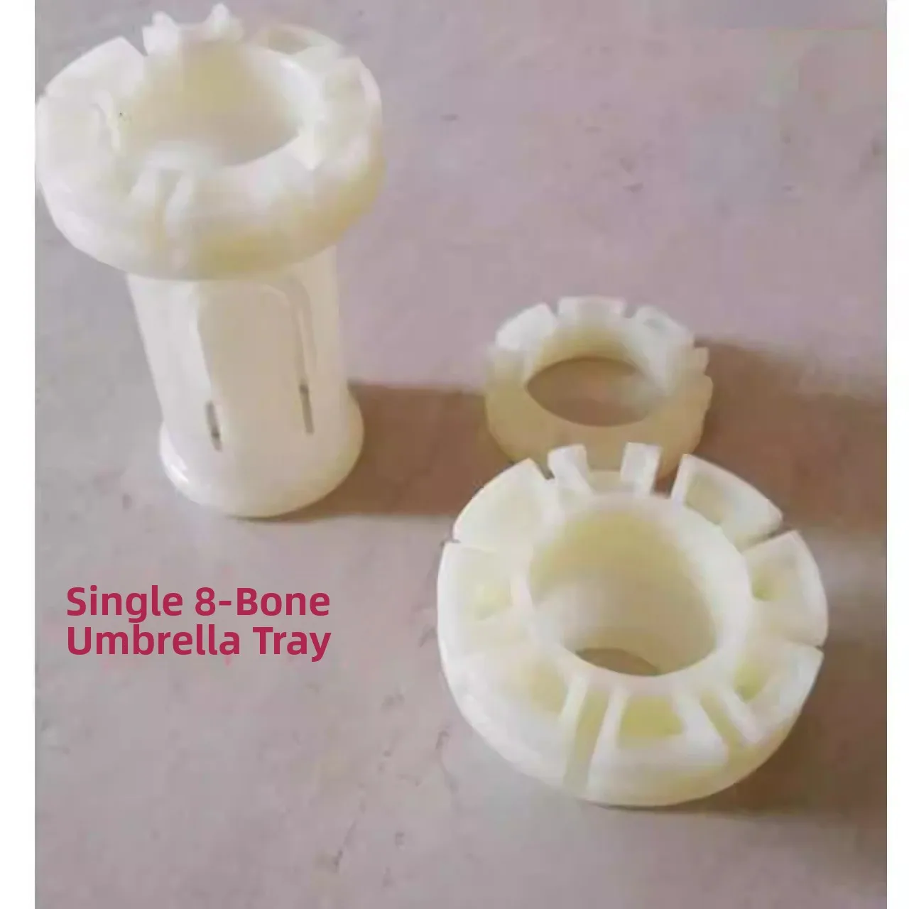 

Standard Fixed Outdoor Sunshade Umbrella Plastic Beach Stall Umbrella 8 Bones Double 8 Bones Frame Large Size Market Stall