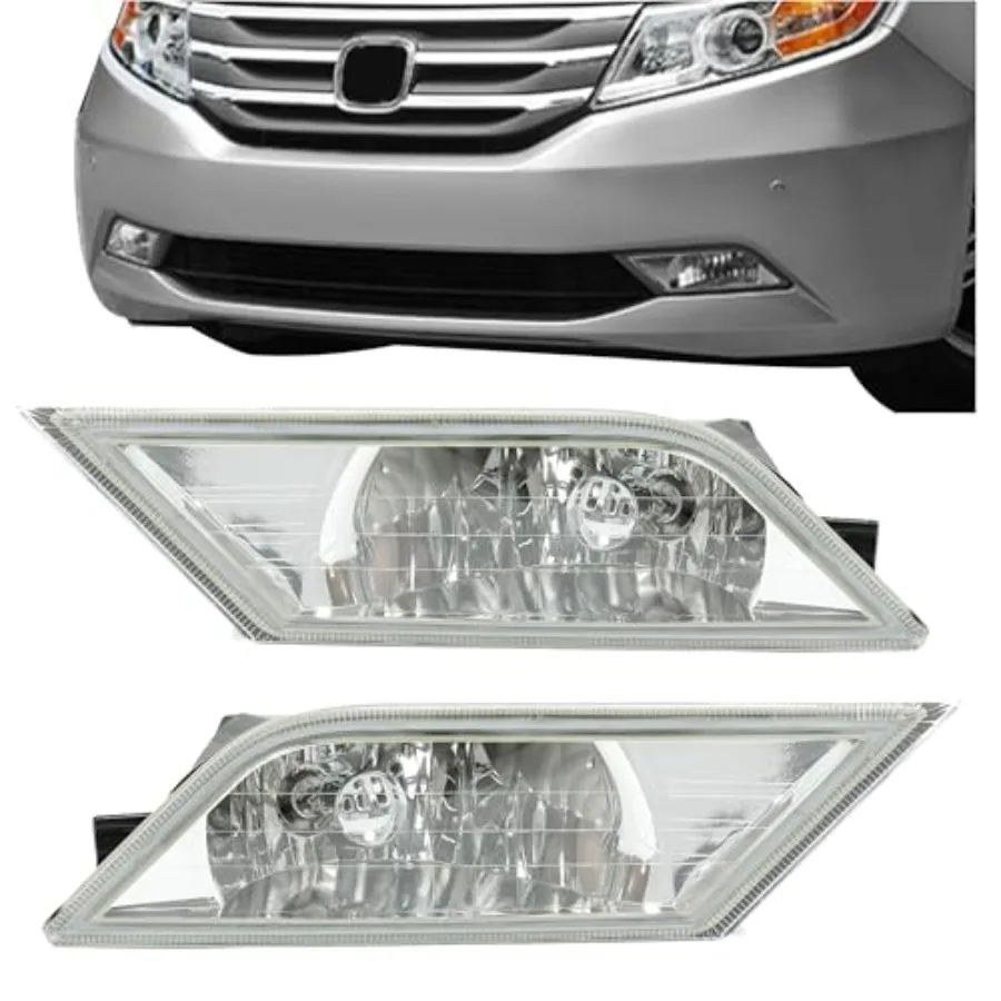 

Противотуманные фары, совместимые с Honda Odyssey 2011-2013, комплект для замены: противотуманные фары с лампами, жгутом проводов и переключателем