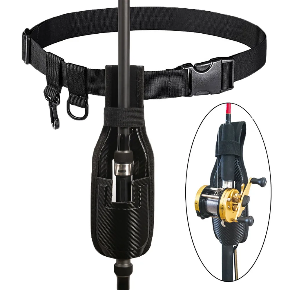 Portable Fishing Rod Holder Sheath for Fishing Belts, Waist Belt Pole inserter Casting Spinning Rod Inserting Device