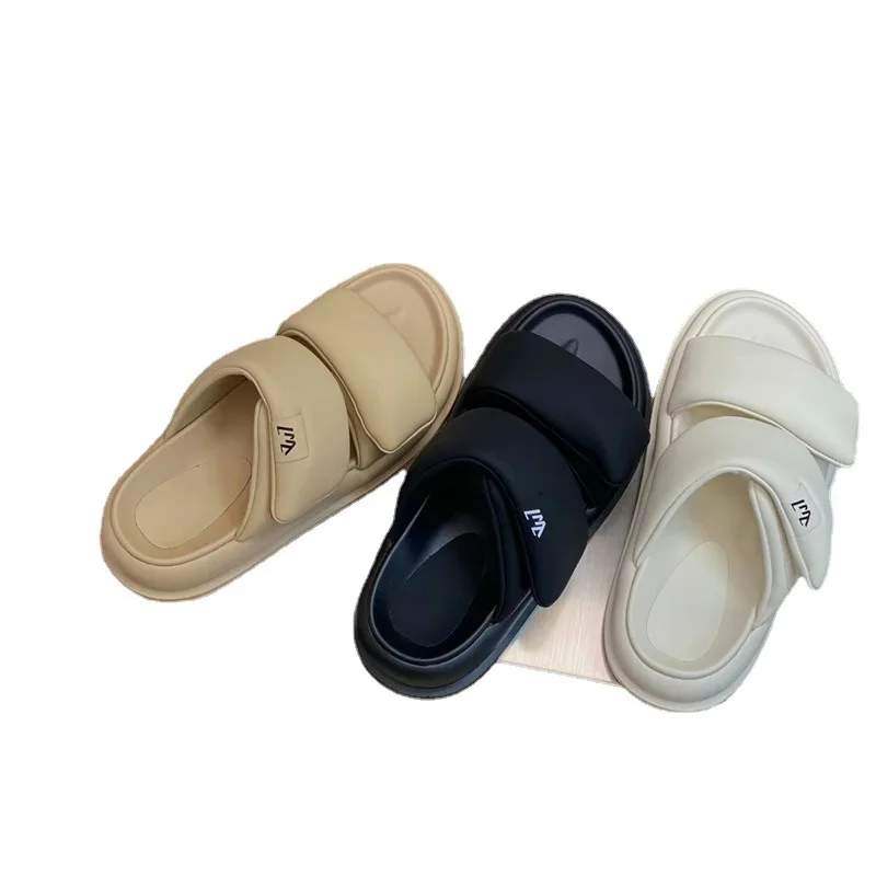 2023 New Matsuke Thick Sole Feet Treading Slippers for Women\'s Summer Outwear Slippers Lightweight and Comfortable Cool Slippers