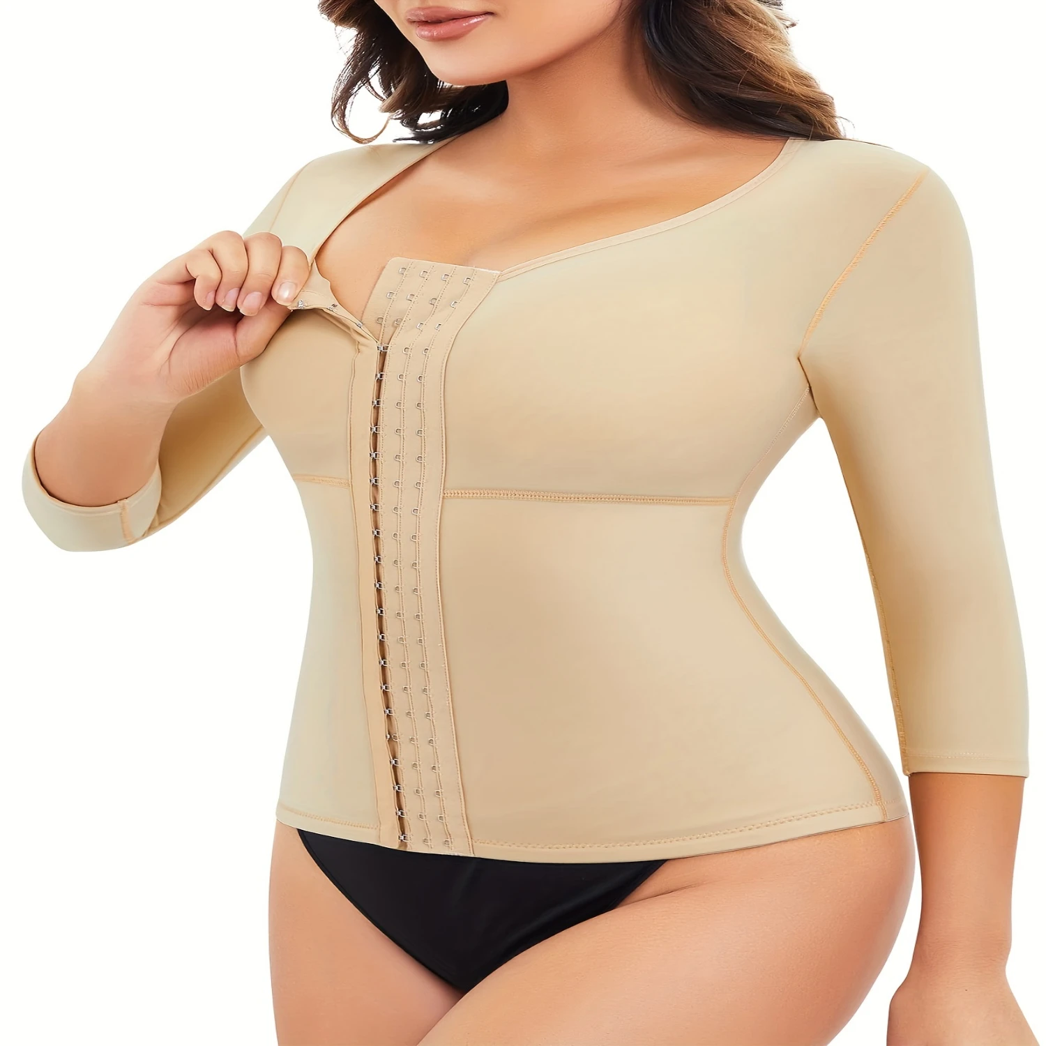 Front Buckle Adjustable Waist Trainer Top - Instant Tummy Control & Seamless Shapewear for Women - Post-Surgical Recovery Suppor
