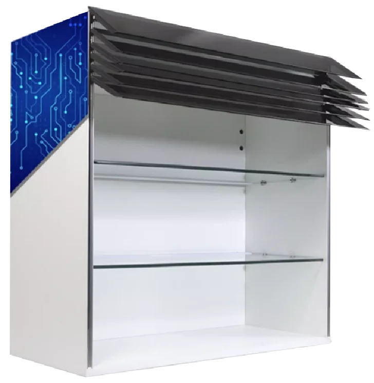 For Modern Design Tempered Glass Doors White/Black Glass 30KG Capacity Cupboard Kitchen Cabinet Used Pull Cabinets Drawers