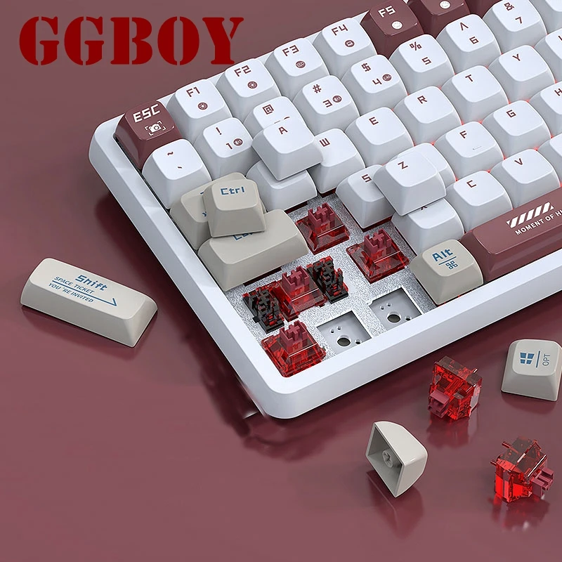 Imagem -04 - Ggboy-interruptor Tátil Vermelho e Marrom Fire Phoenix para Teclado Mecânico Interruptores Cherry mx Rgb Lubrificado Faça Você Mesmo Pins 48 Gsm mw v3