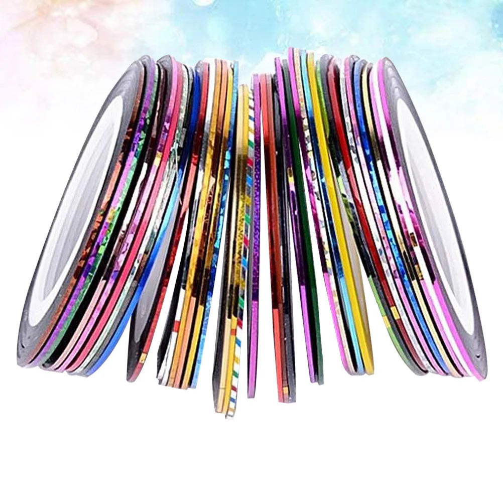 

1Set Nail Art Set Multi Color Nail Tape Sparkle Self Adhesive DIY Tool for Manicure Pedicure Decoration Manicure DIY Tool
