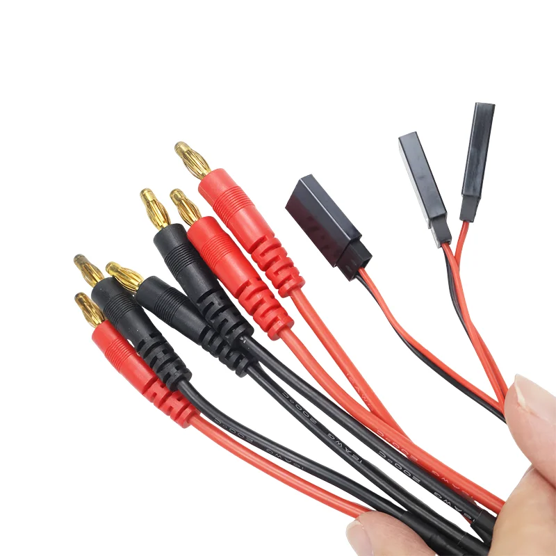 Nowy zestaw 3 szt. złącza JST Big Tamiya na wtyk bananowy 4.0mm z silikonowym kablem 15CM 30CM do akumulatorów RC Lipo, linia ładowania Imax B6, rozszerzenie