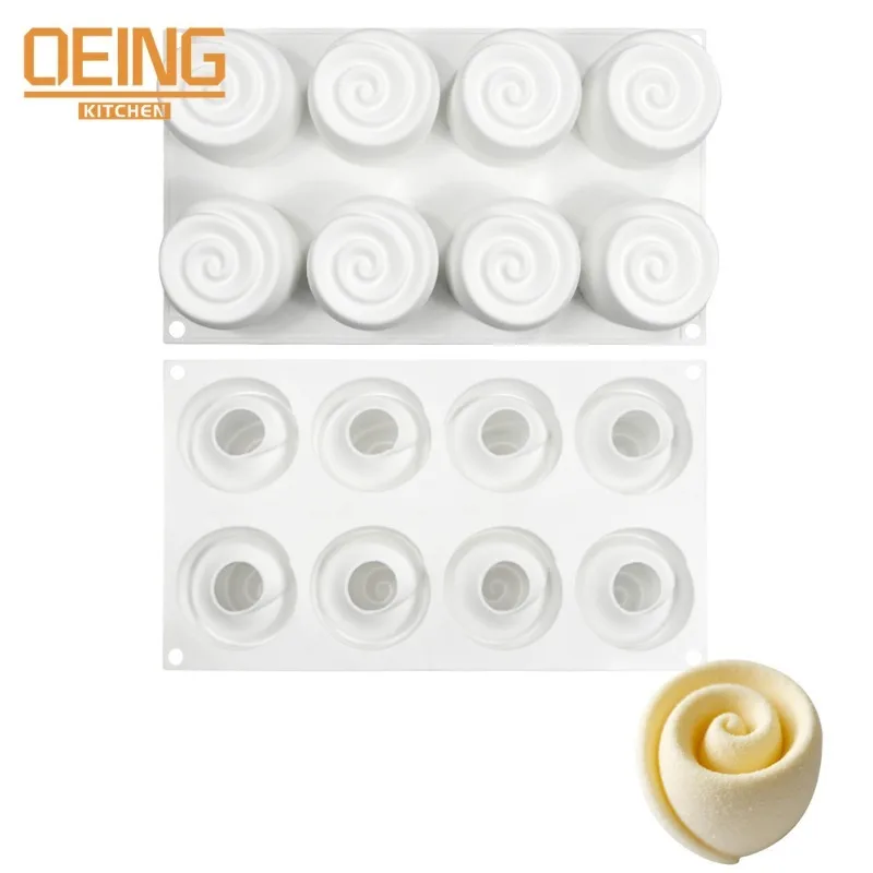 

3D Rose Silicone Molds for pastry Easy to Clean Food Grade Bakeware Baking Chocolate Mousse Dessert Cake Decoration Baking Mold