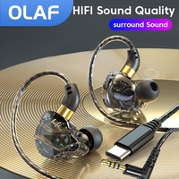 Olaf Wired Earphones 3.5MM Jack / USB Type C Port In Ear Headphones Wired Anti-drop Stereo Hifi Earbuds With Microphone Headset