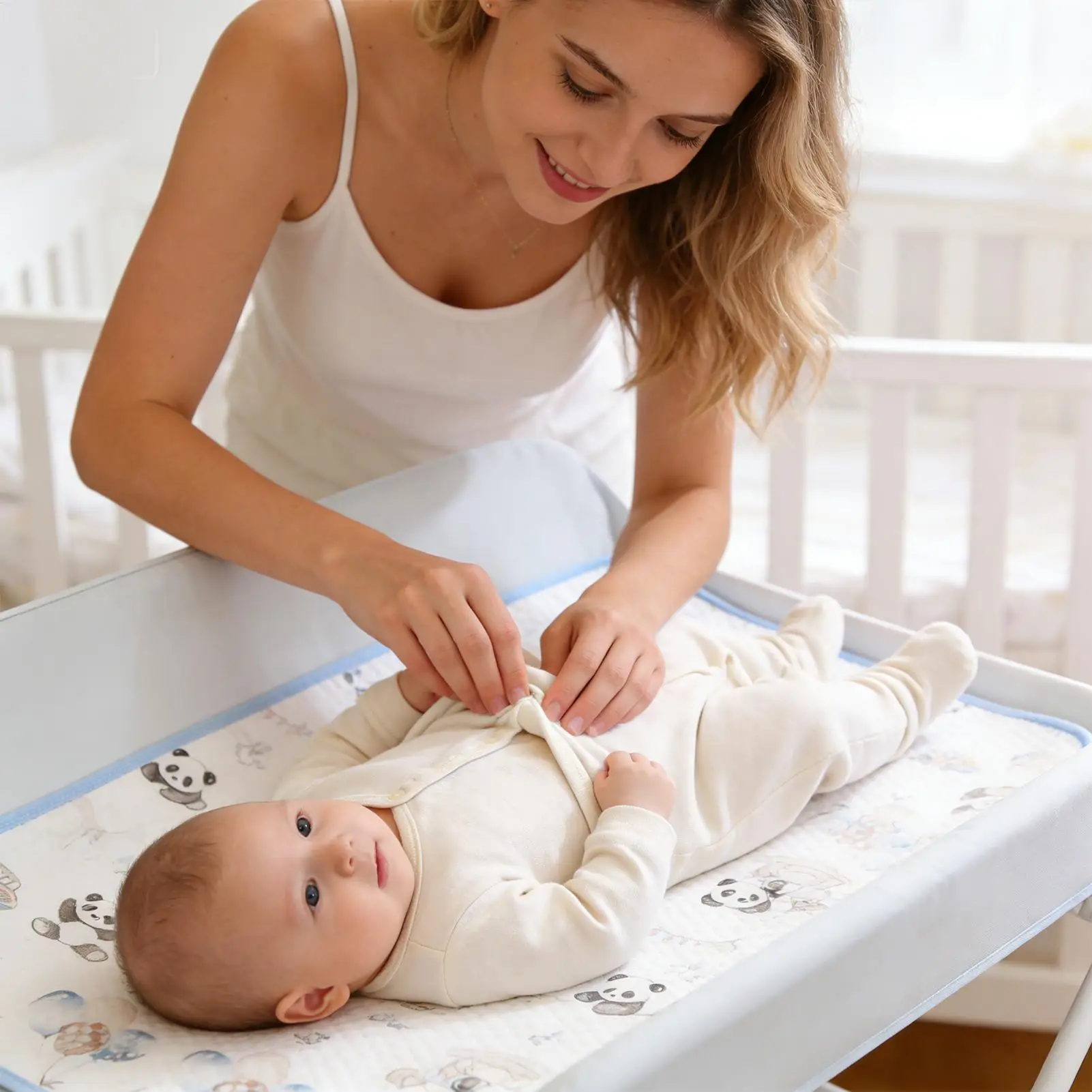 Diaper Changing Mat Waterproof Reusable Washable Soft Breathable Large Liners Changing Pad Cover For Kids Girl Boys Home Night