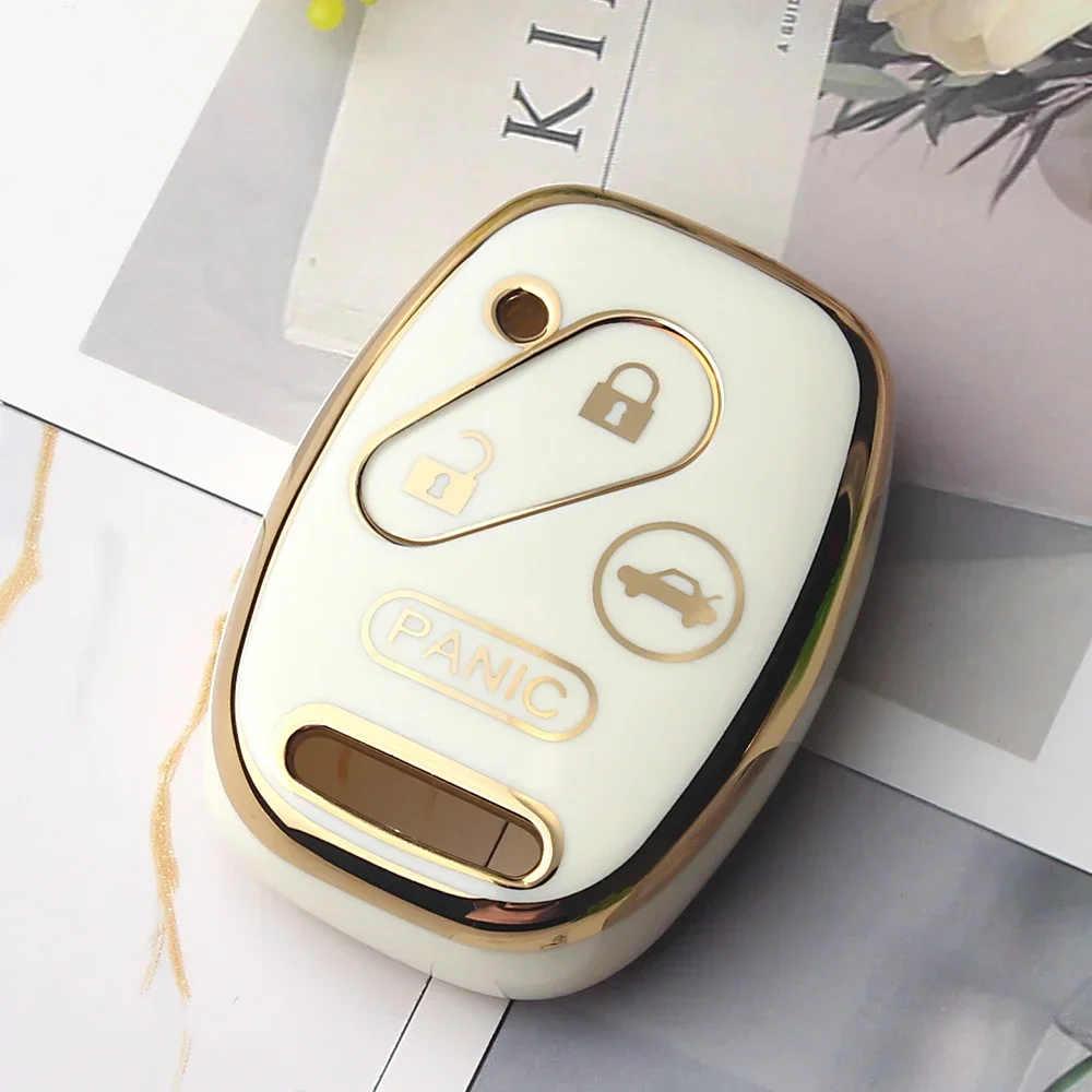 KEYYOU TPU Car Remote Key Case For Honda Accord Civic CRV CR-V Pilot Insight Ridgeline 2/3/4 Button Key Holder Cover Accessories