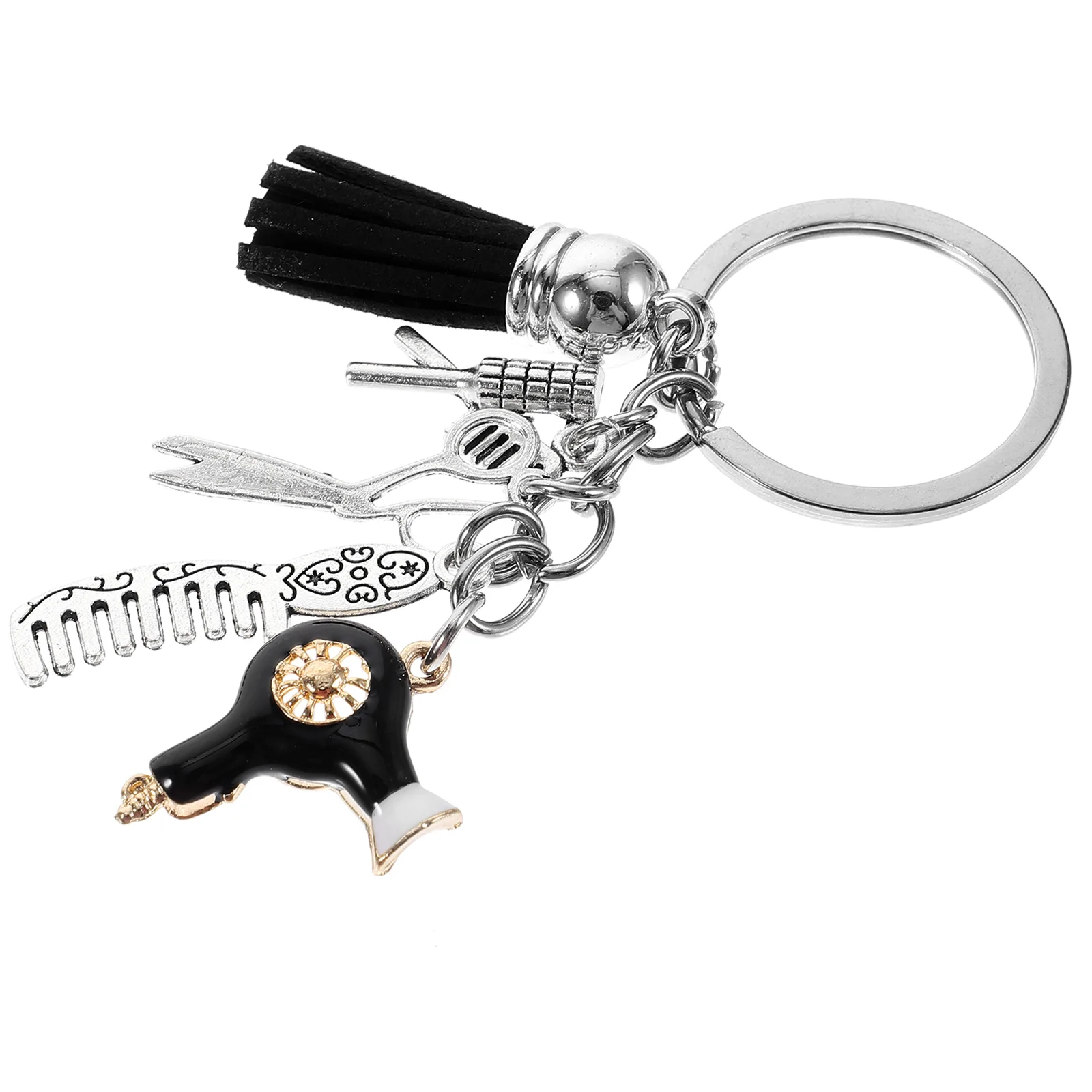 Kapper Kappers Sleutelhanger Droger Auto Hanger Tas Hangende Decor Kapper Sieraden Stylist Ring