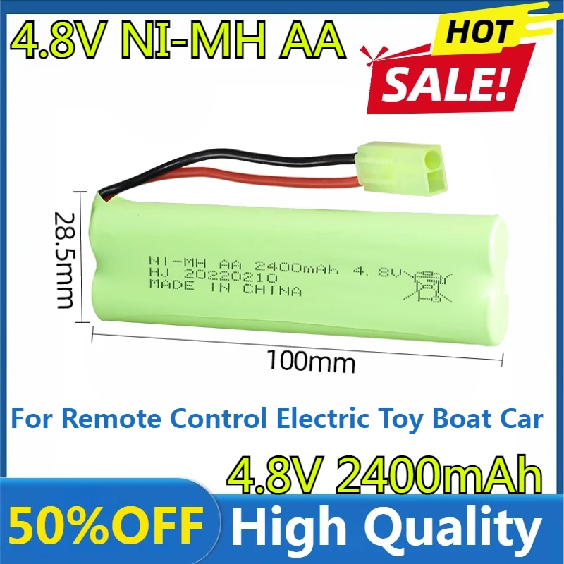 

New 4.8V 2400mah NiMH Battery for Remote Control Electric Toy Boat Car Truck AA 4.8V Rechargeable Batteries Pack