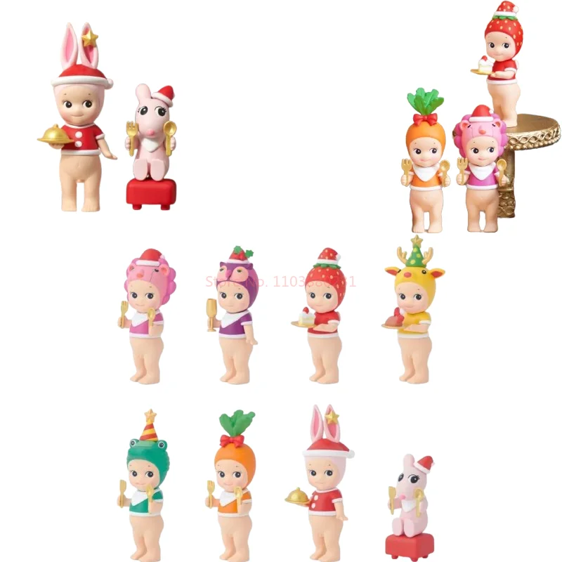 2024 New Sonny Angel Christmas Dinner Series Blind Box Hippie Kawaii  Sonny Angel Figure Limited Mystery Suprise Boxes Gifts