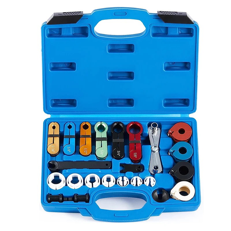 

22pcs Fuel & Air Conditioning Disconnection Tool Kit Automotive Oil Cooler AC Hose Fuel Lines Disconnect Tool Set