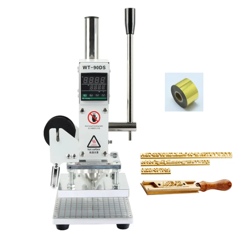 Hot Foil Stamping Machine Start Up Kits Tools Package Including Copper Letters Molds Hot Foil Roll And Clamp Tool Full Accessory